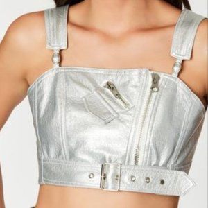 New with tag CARMAR Los Angeles Silver biker top